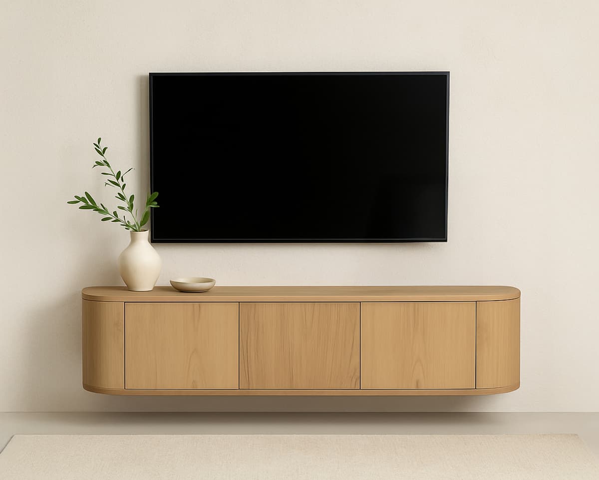 Tv-Meubel Novy Zwevend 180 cm Naturel - 3