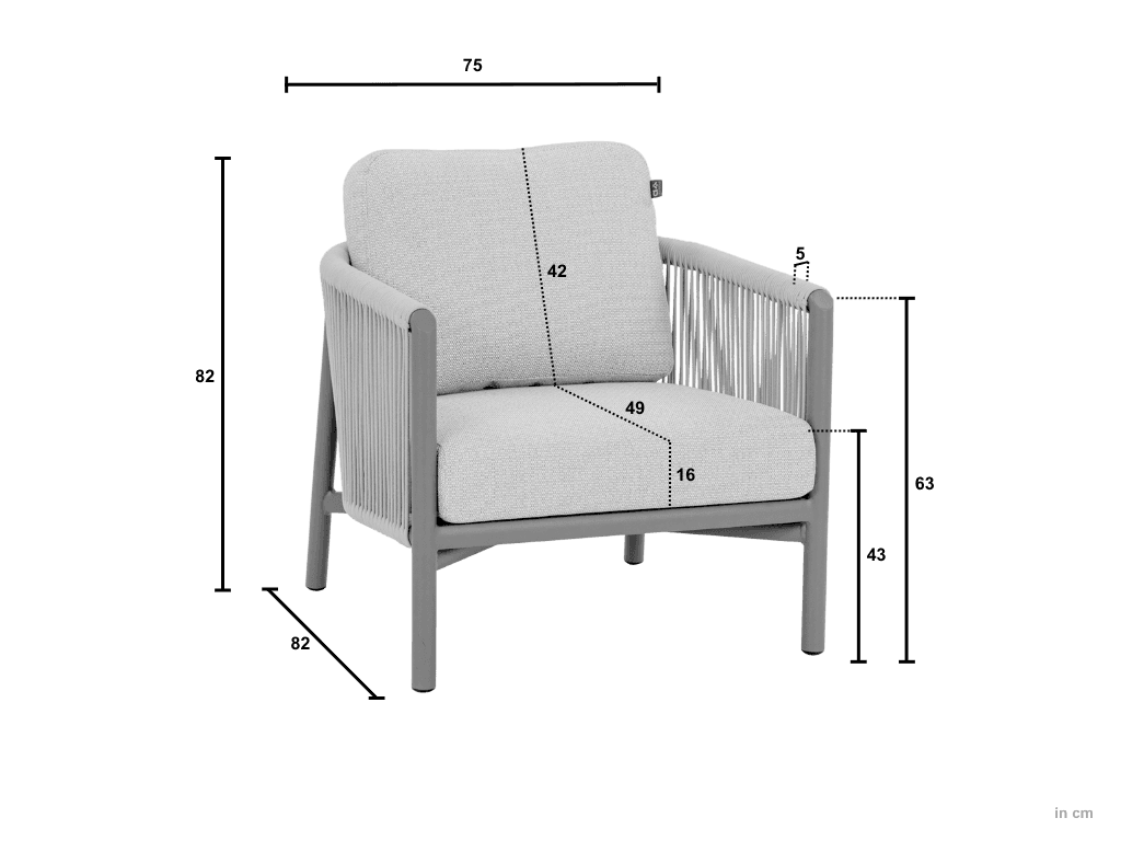 Bora Bora Taupe - Lounge Tuinstoel Apple Bee - 5