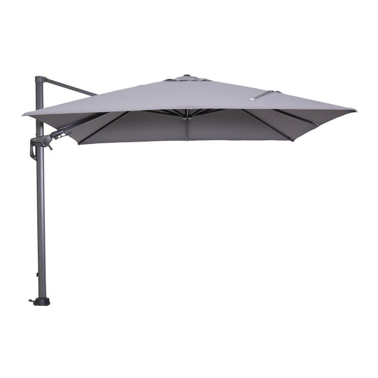 Parasol Hawaii Vierkant 300x300 Lichtgrijs + poot Ancona 90 kg - 1
