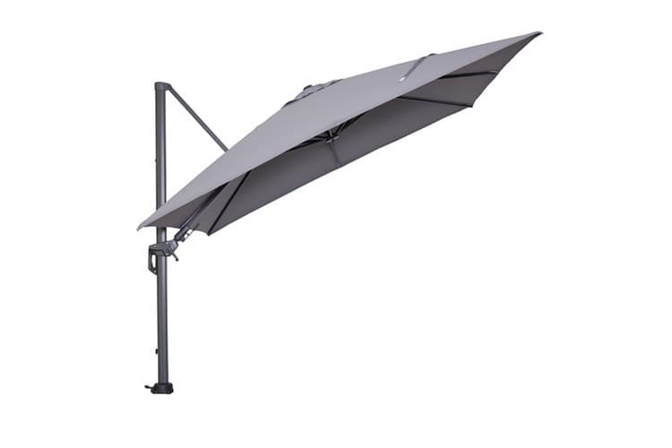 Parasol Hawaii Vierkant 300x300 Lichtgrijs + poot Ancona 90 kg - 2