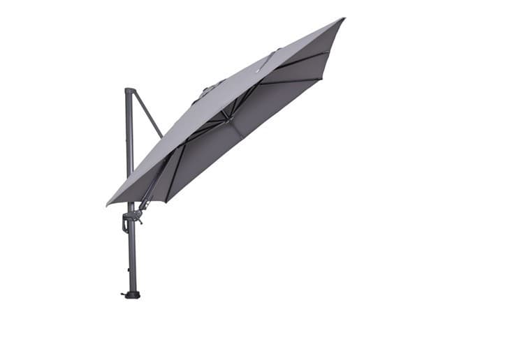 Parasol Hawaii Vierkant 300x300 Lichtgrijs + poot Ancona 90 kg - 3