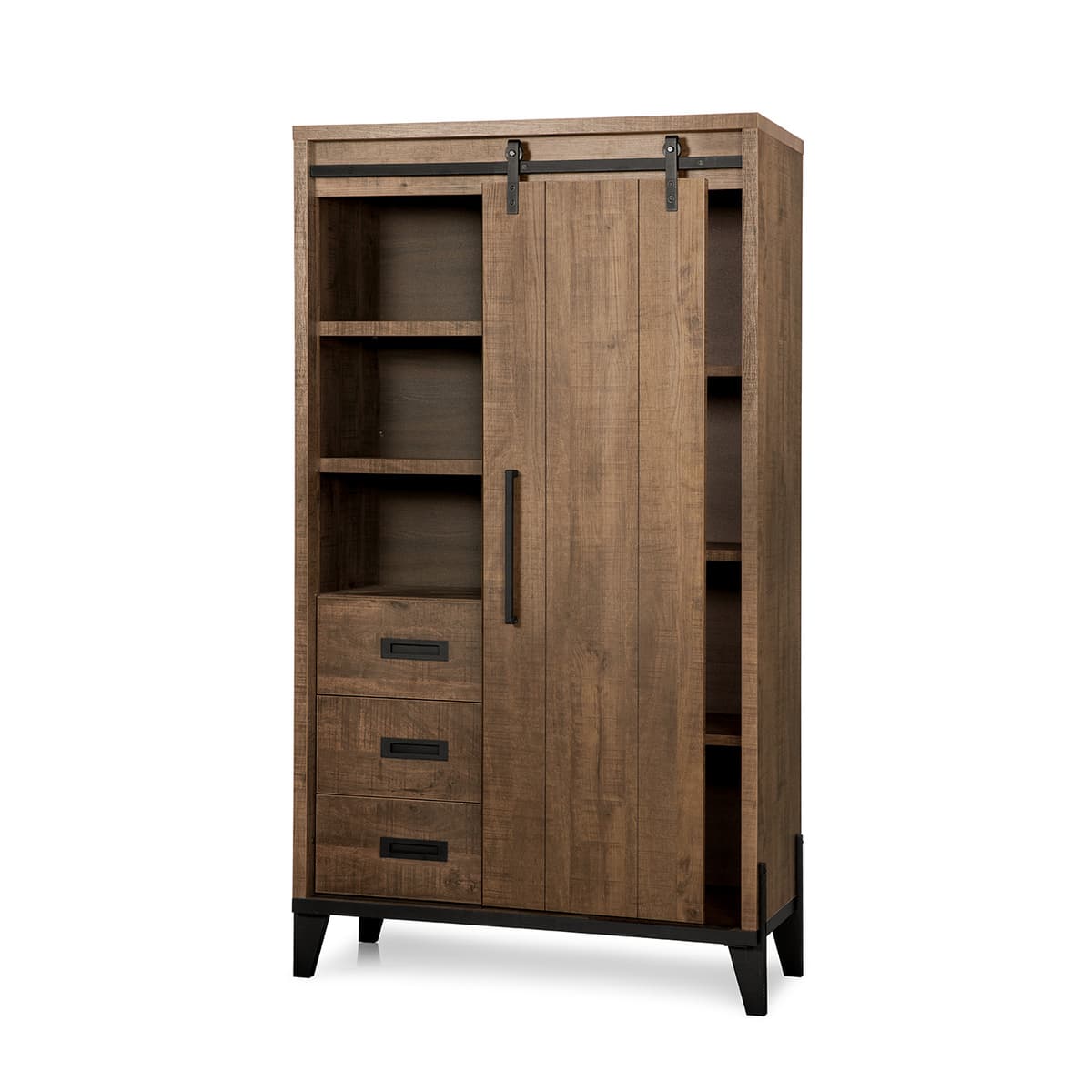Wandkast Venlo dark mango 1D, 3L, OV - 3