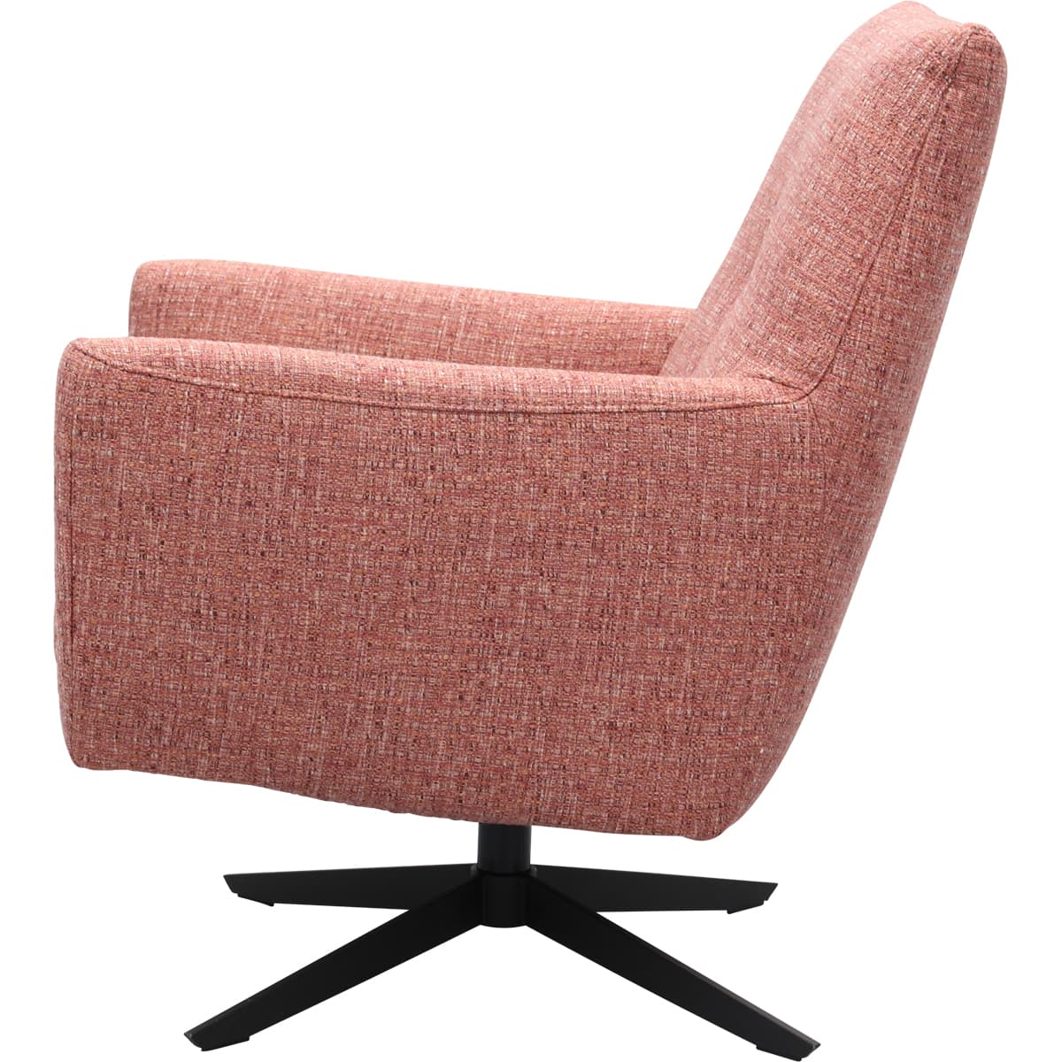 Draaifauteuil Roos zwarte kruispoot - 4