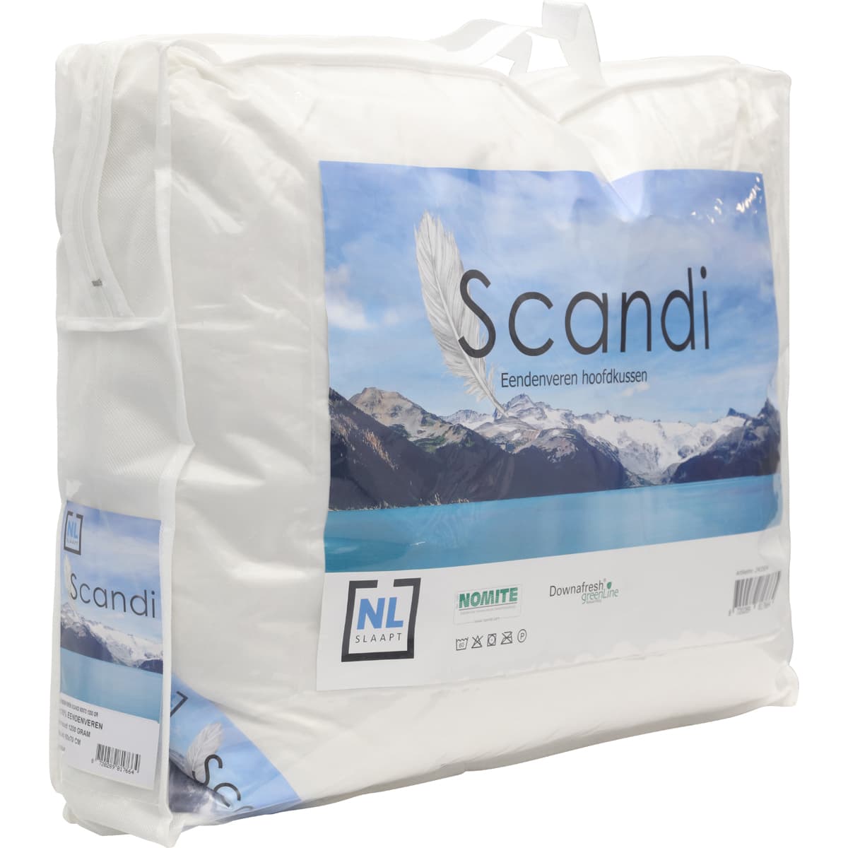 Hoofdkussen Scandi 100% eendenveertjes 60x70 - 8