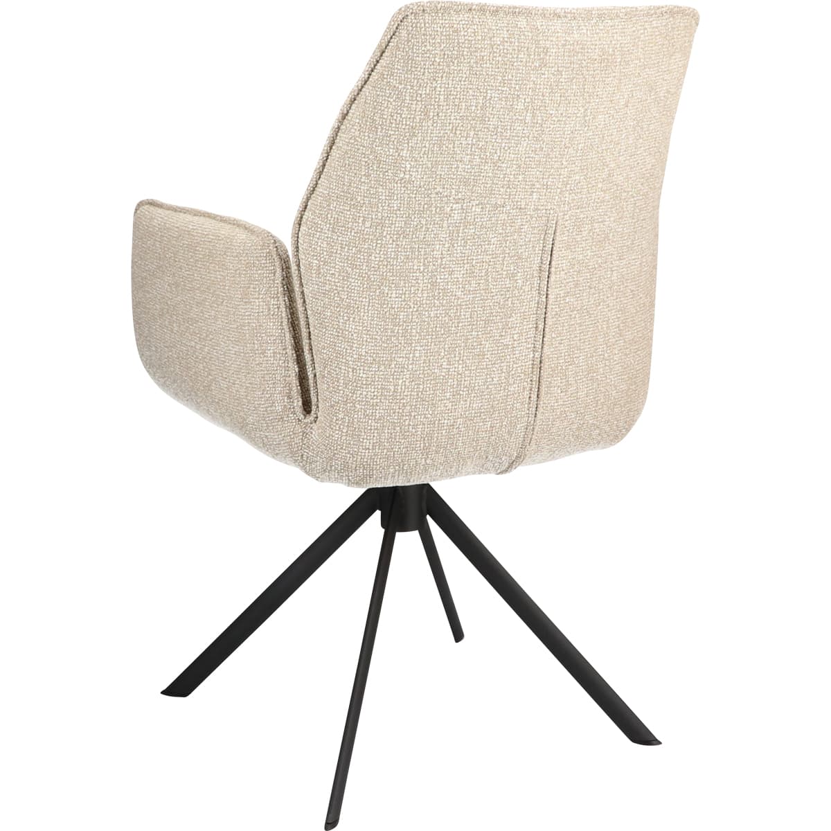 Eetkamerstoel Odin met arm in stof Lodge Beige - 5