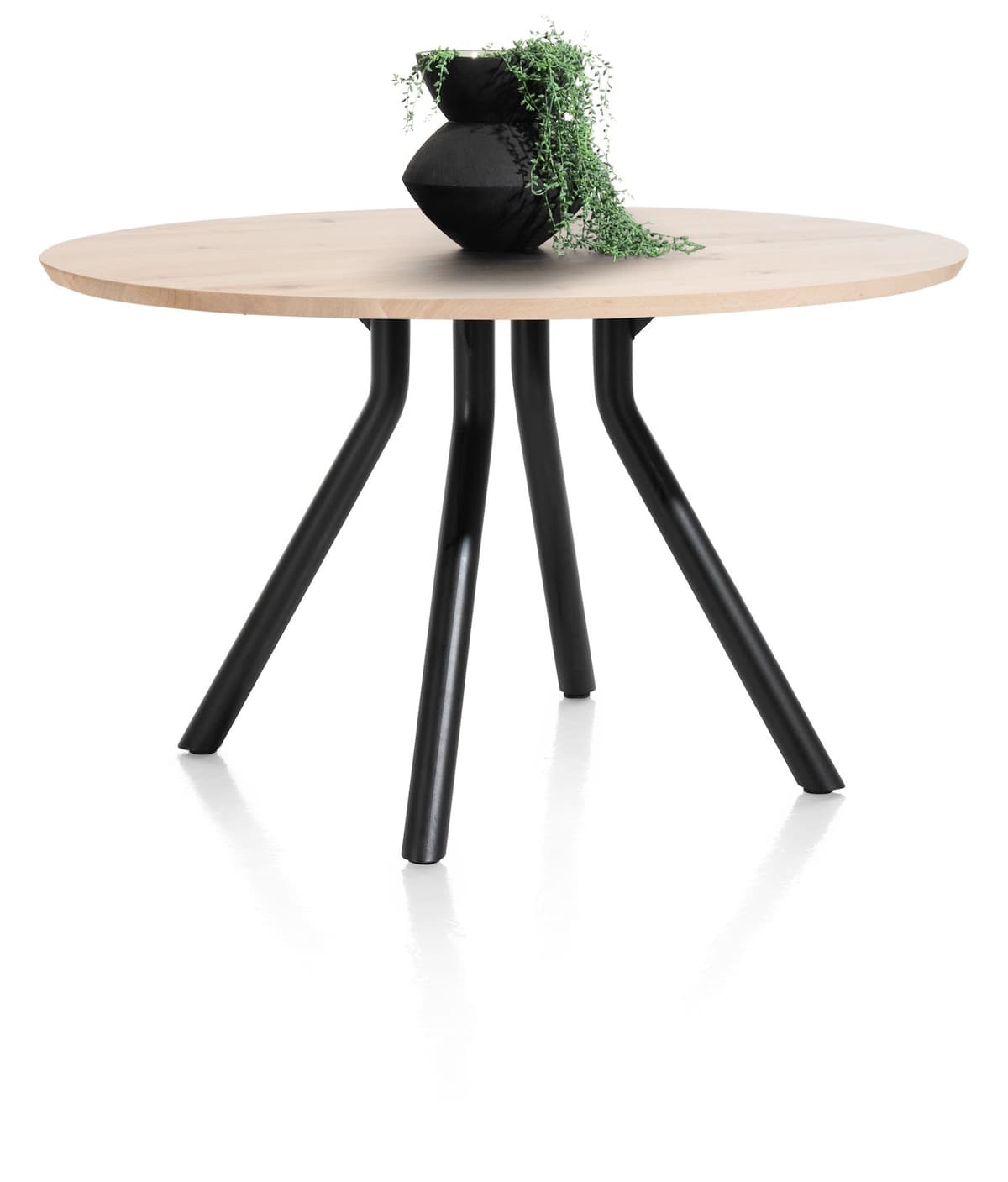 Tafel rond dia 140 cnpt Arvada Centrale poot zwart natural - 2
